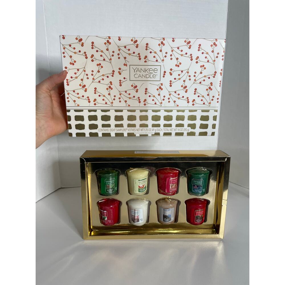 NEW Yankee Candle 8 Votive Candles Christmas Holiday Scents 2019